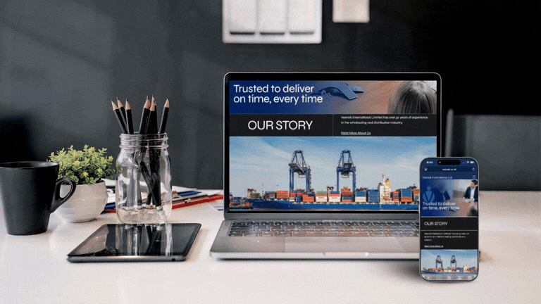 Redesigned website shown on laptop and mobile